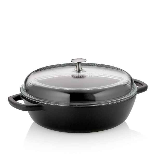 KELA Hluboká pánev litinová CALIDO 28 cm 3,8l černá KL-12466