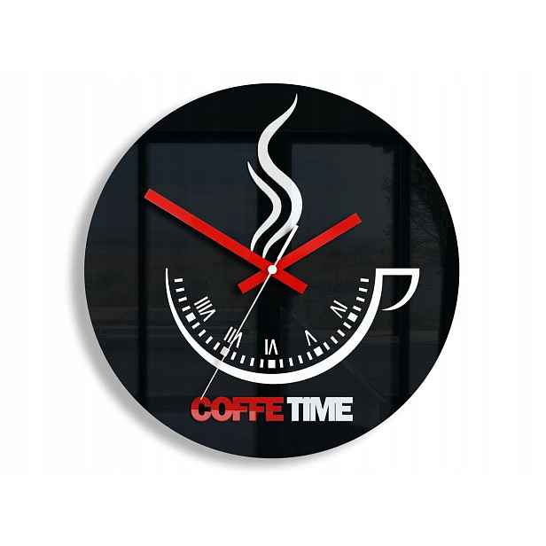 Nástěnné Hodiny Coffee Time II Black