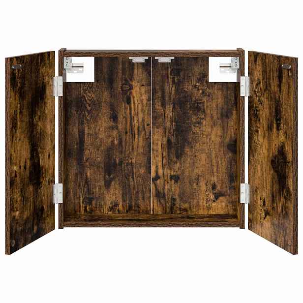 vidaXL Skříň na terče Kouřový dub 56 x 12 x 53,5 cm Kompozitní dřevo
