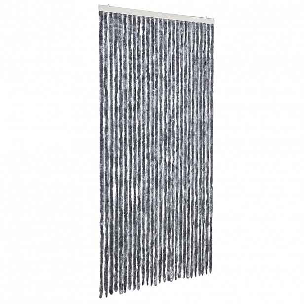 vidaXL Závěs proti hmyzu stříbrný 118 x 220 cm Chenille
