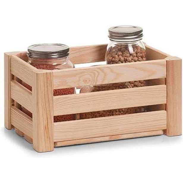 Zeller Present Dřevěná bedýnka MONTY, úložný dřevěný box  30 x 20 x 15 cm