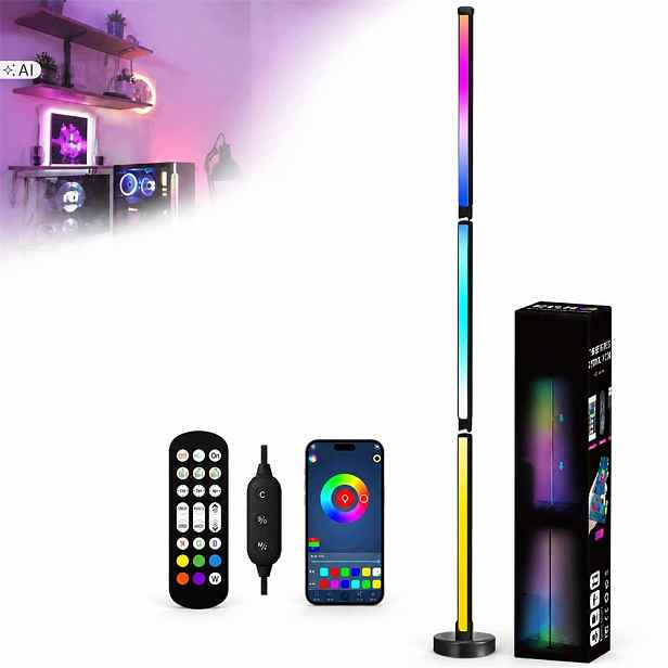 Vysoká Led Rgb Podlahová Stojací Lampa Noční Lampa 120 CM Dálkový Ovladač