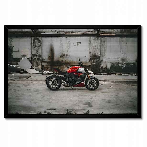 Plakáty v rámu 60x40 Červené Ducati Motocykl