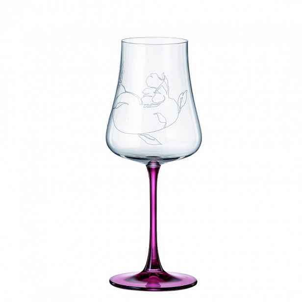 Bohemia Iduna Red Foot Sklenička 500ML Víno 6 Ks