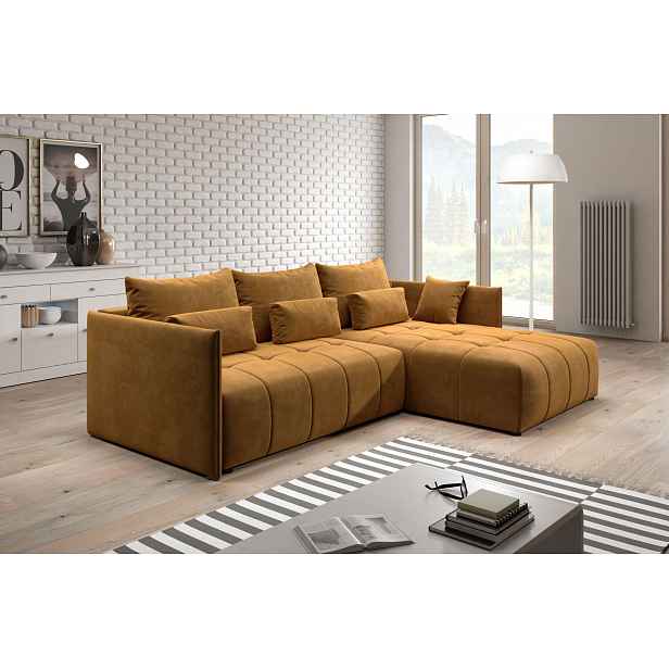 Designová sedací souprava ILONIE - hořčicová