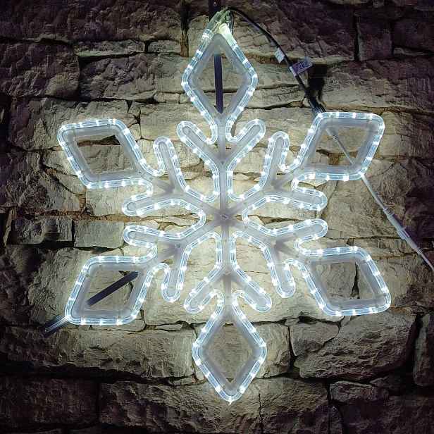 Easy Fix 2D LED světelná vločka IX, Ø 80 cm, ledově bílá, závěsný, 3D tisk