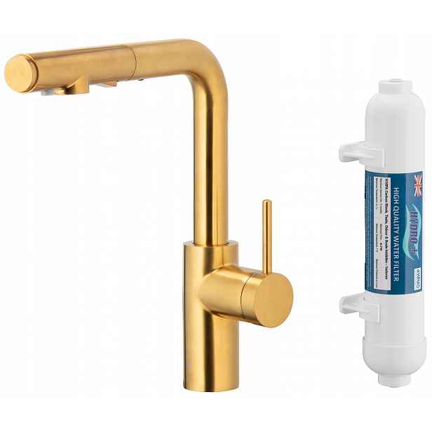 Kfa Kuchyňská Baterie Duero Pure Basic, Zlatá Filtr Hydro+