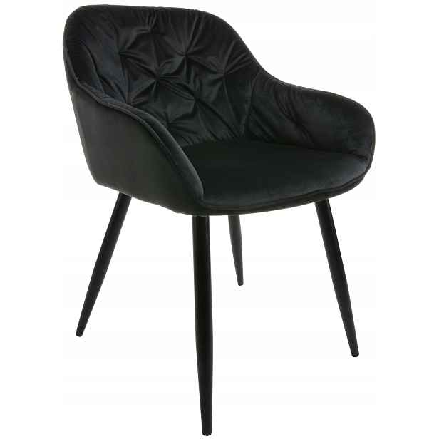 Křeslo Dankor Design Velve velur černé