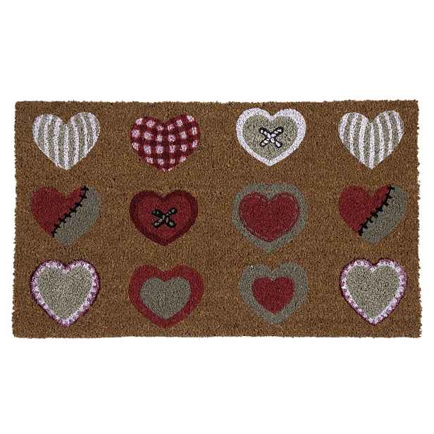 Rohožka z kokosových vláken se srdíčky Hearts All  - 75*45*2cm Mars & More