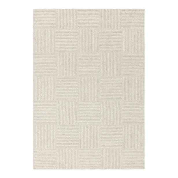Slonovinový ručně tkaný vlněný koberec 160x230 cm Zennith Grid – Asiatic Carpets