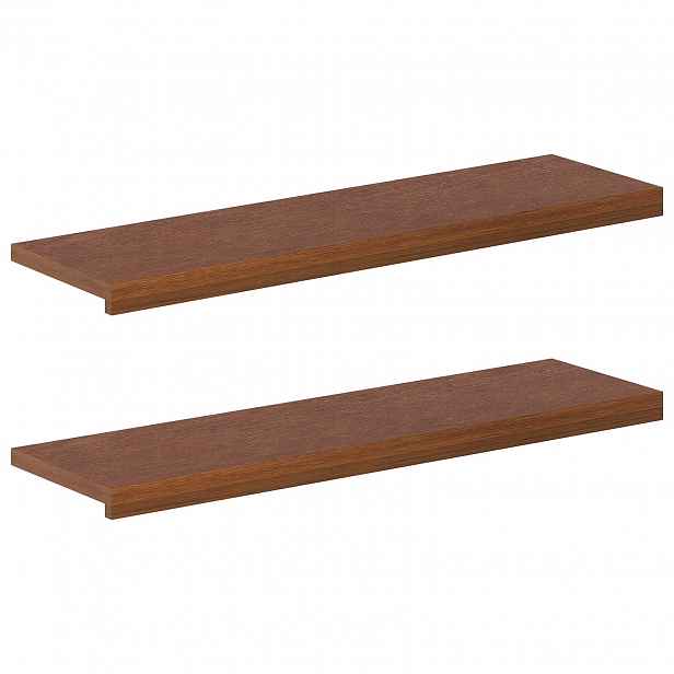 vidaXL Schodové nášlapy 2 ks 90 x 25 x 2 cm Tmavě hnědá