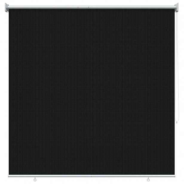 vidaXL Venkovní roletová žaluzie 90 % blokování UV Černá 140 x 140 cm