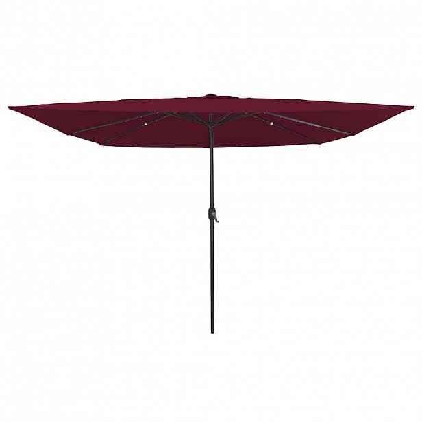 vidaXL Zahradní slunečník Bordeaux červená 295 x 295 x 245 cm
