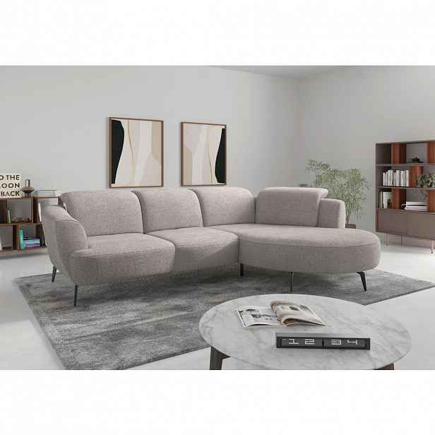 Sit & More ROHOVÁ SEDAČKA, textil, barvy stříbra