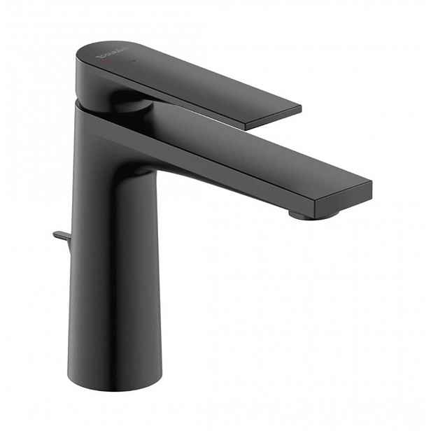 Duravit Tulum - Umyvadlová baterie s výpustí, FreshStart, matná černá TU1021001046