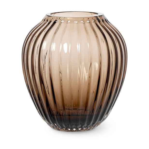 Hnědá skleněná váza Kähler Design Hammershøi, výška 14 cm