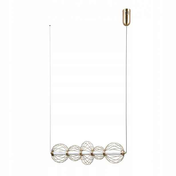 Lampa Pendel Led svítidlo Rabel Zlatý design 5 zdrojů 18W Elegantní Italux