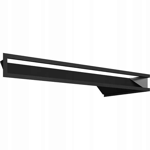 Ventilační mřížka krbová Luft rohová levá 80x40x9 černá Slim