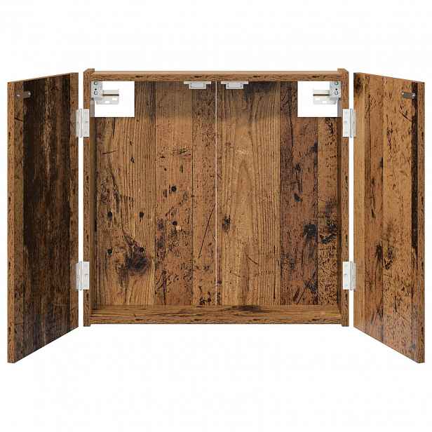 vidaXL Skříň na terče Staré dřevo 56 x 12 x 53,5 cm Kompozitní dřevo