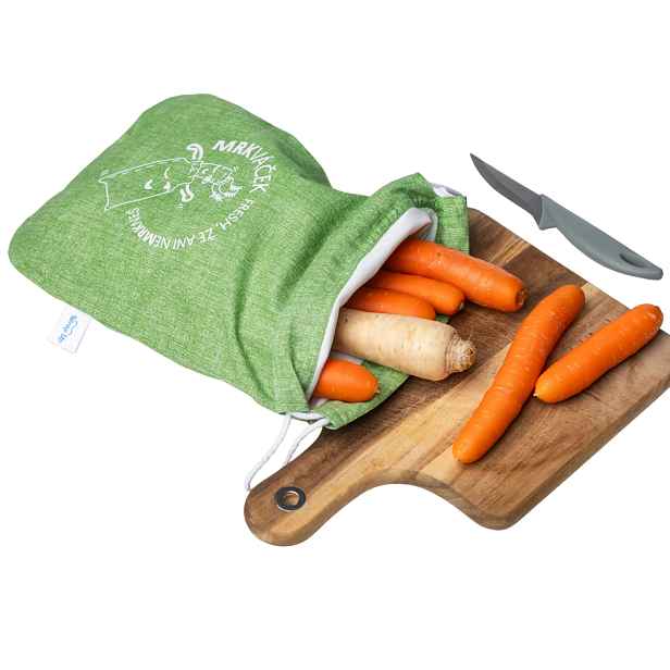 Wrap - up Funkční pytlík MRKVÁČEK, sáček na zeleninu (1kg), aby zůstala čerstvá - mix barev Barva: zelená