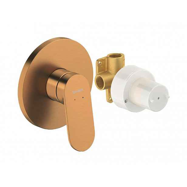 Duravit Wave - Sprchová baterie pod omítku, s tělesem, kartáčovaný bronz WA4210007004