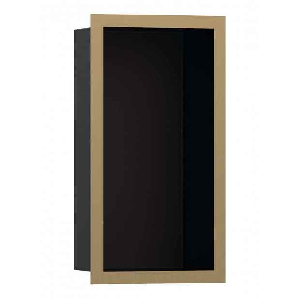 Hansgrohe XtraStoris Individual - Výklenek do stěny s designovým rámem, 30x15x10 cm, matná černá/kartáčovaný bronz 56095140