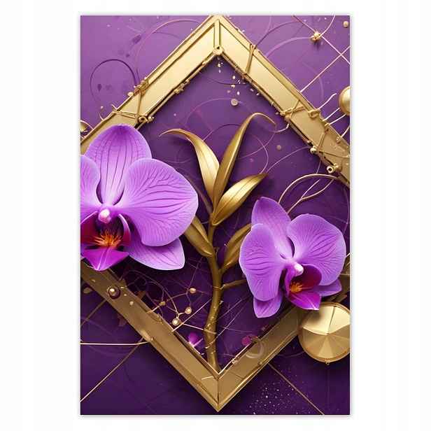 Plakáty 125x185 Fialové orchideje a zlo