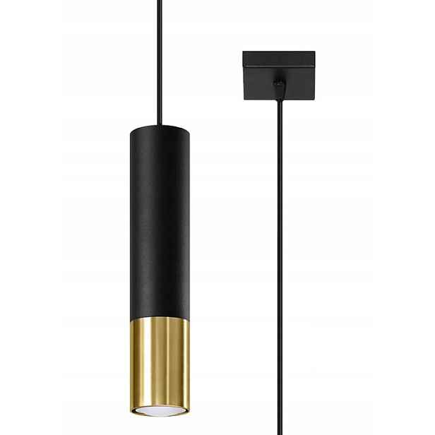 Sollux Lighting Závěsná lampa Loopez 1 černá/zlatá od značky model SL.0952