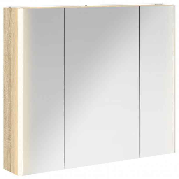 vidaXL Koupelnová zrcadlová skříň Sonoma dub 83,5 x 15,5 x 70 cm