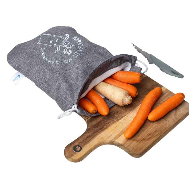 Wrap - up Funkční pytlík MRKVÁČEK, sáček na zeleninu (1kg), aby zůstala čerstvá - mix barev Barva: šedá