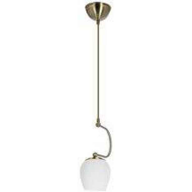 Závěsná lampa Serano patinovaná 1x60W E27 bílé stínidlo