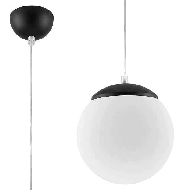 Závěsná lampa Ugo 20 černá Stropní osvětlení Závěsná koule Sollux E27