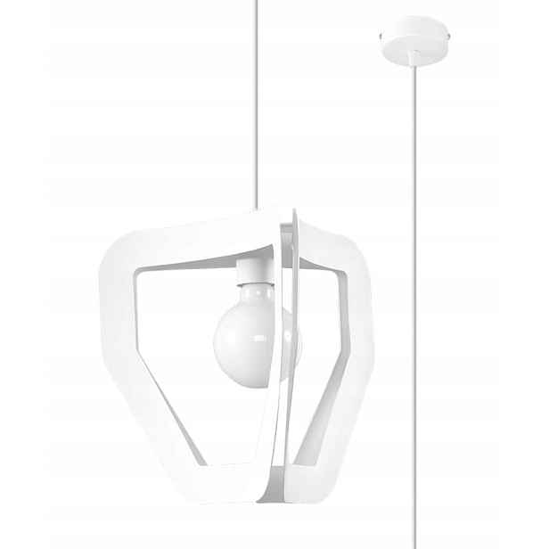 Sollux Závěsná lampa bílá kovová moderní do obývacího pokoje jídelny nad stůl