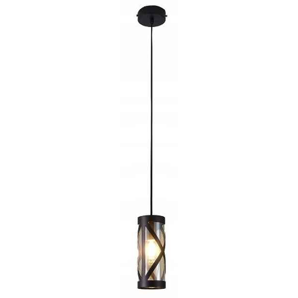 Hnědá závěsná lampa Oberon industriální nad jídelní stůl Rabalux