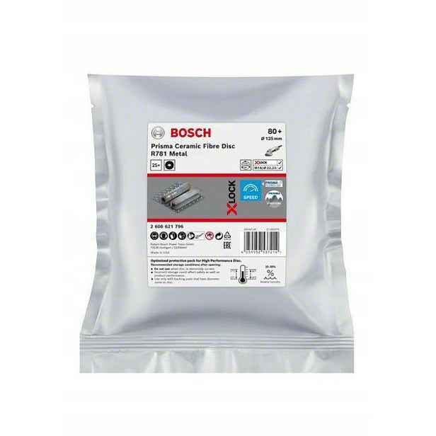 Bosch Fíbr Kroužek X-lock Metal 125 gr. 80 R781 /25 Ks. B2608621796