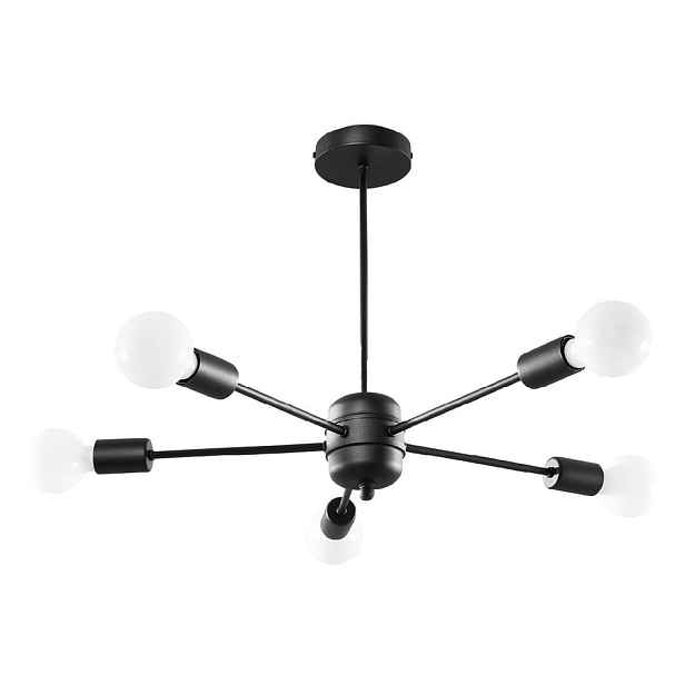 Černé stropní svítidlo 66x66 cm Benedett – Sollux