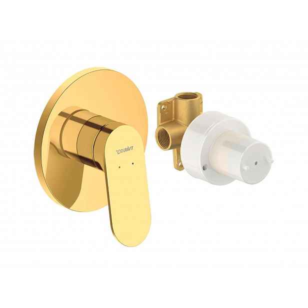 Duravit Wave - Sprchová baterie pod omítku, s tělesem, zlatá WA4210007034