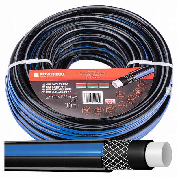 Hadice na vodu 1/2'' 30 m 4 Vrstvená 25 bar PM1155 1/2 30M