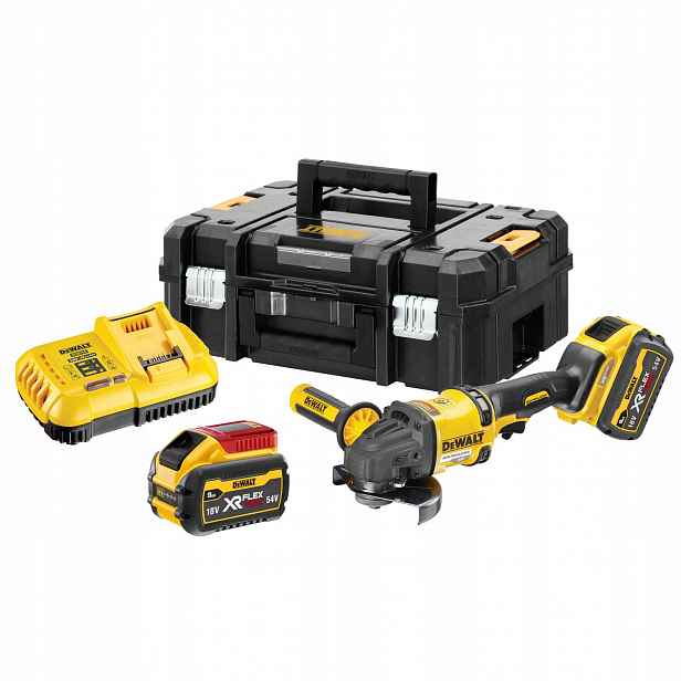 Úhlová bruska akumulátorová 54V baterie DeWalt DCG418X2 Flexvolt 9AH x2