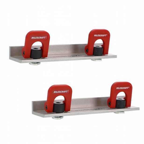 2x nastavitelné zarážky pro truhlářské zámky T-Track 15 cm Milescraft CamStopsXL