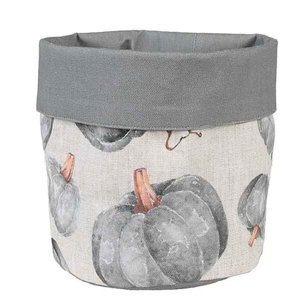 Bavlněný košík na pečivo s dýněmi Country Style Pumpkin - Ø 15*16 cm Clayre & Eef