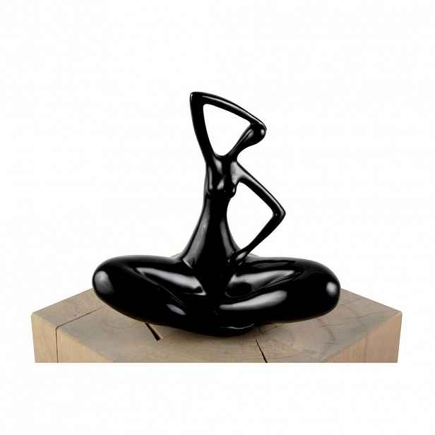 KUNSTLOFT DEKORATIVNÍ SOCHA ČERNÁ, 25/28 CM