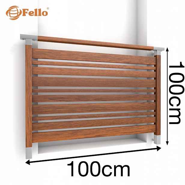 Multi Francouzský balkon 100 cm Zábradlí Dřevo