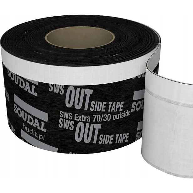 Soudal Sws Extra páska na okna Venkovní 70mm 30m Plné Lepidlo 70/30
