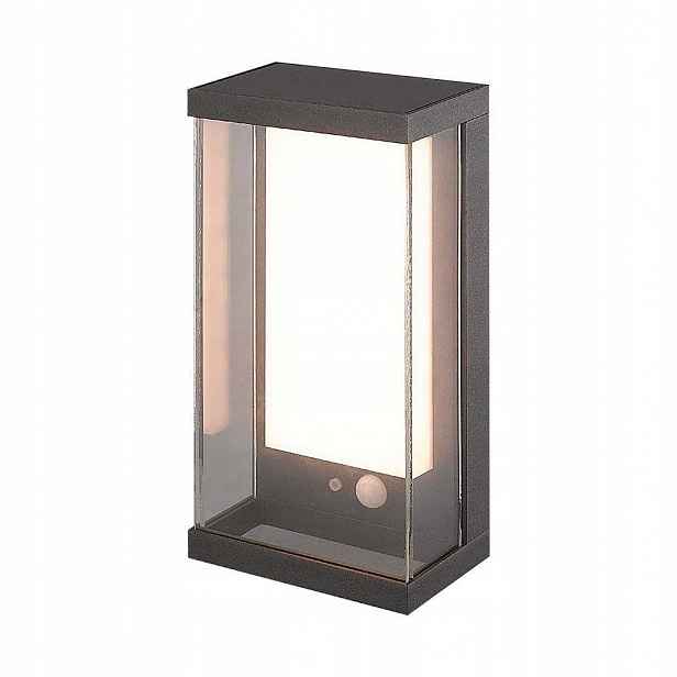 V-tac Solární zahradní nástěnné svítidlo 1W Led senzor pohybu IP54 antracit