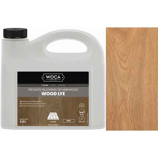 Woca Wood Lye Grey 2,5L louh na dřevo šedý podklad pod olej, vosk nebo lak