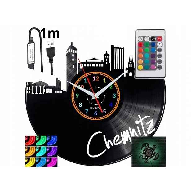 Chemnitz Dárek Originální dekorace do domu Hodiny z vinylové desky