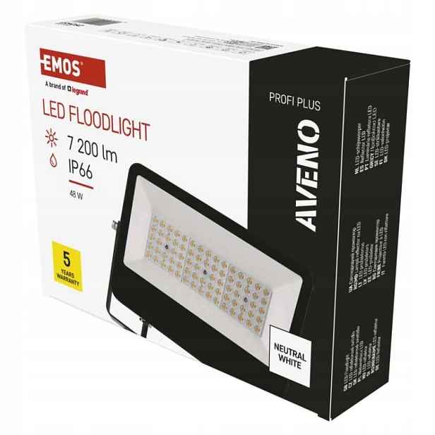 Led reflektor Aveno 48W, černý, neutrální bílá