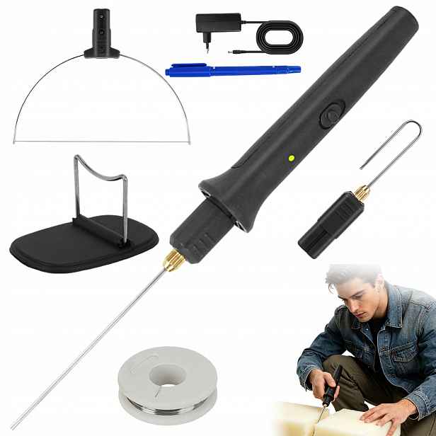 Termické Nůžky Na Polystyren 18W, 3 Čepele Pro Izolační Materiály