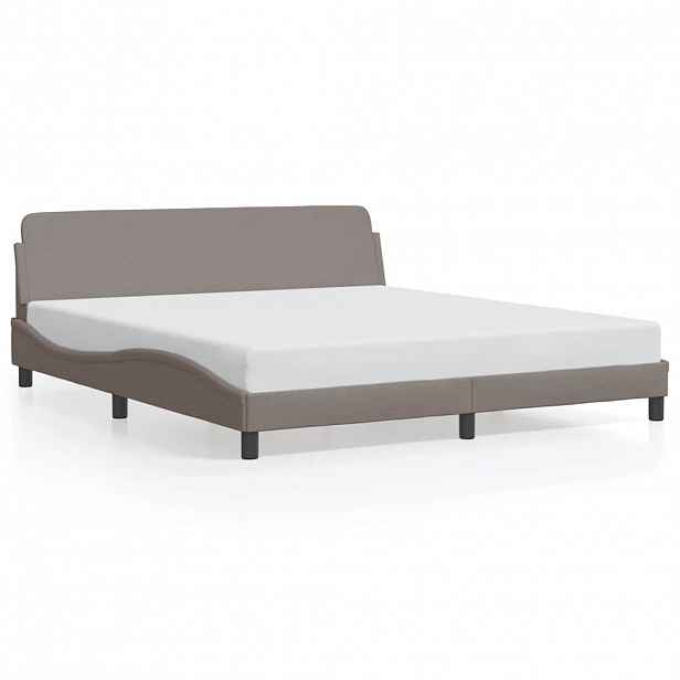vidaXL Rám postele Dover taupe 180 x 200 cm textil